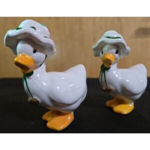 Vintage Enesco Ceramic Duck Figurines